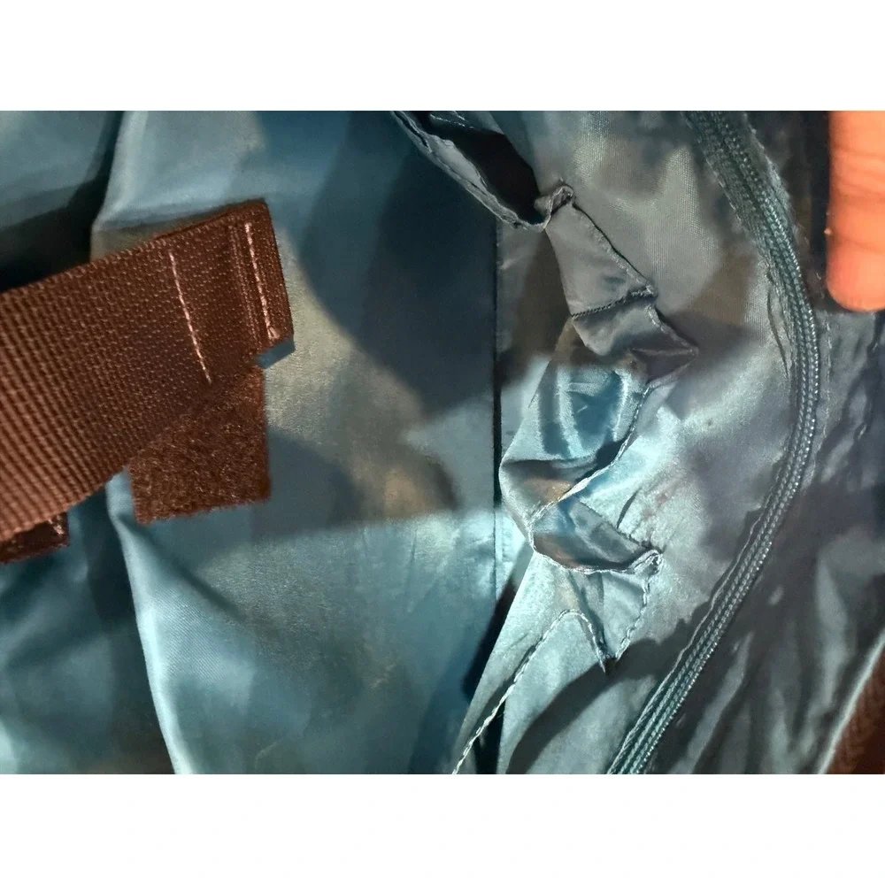 Solo New York Dark Brown Leather Laptop Tote Bag Professional Work Bag Teal